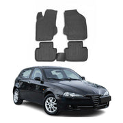OMAC Alfombrillas De Coche para Alfa Romeo 147 156 2000-2010 Negro Goma TPE 4Pza