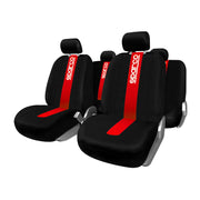 Sparco Funda de Asiento Universal Negro Rojo Delantero Trasero
