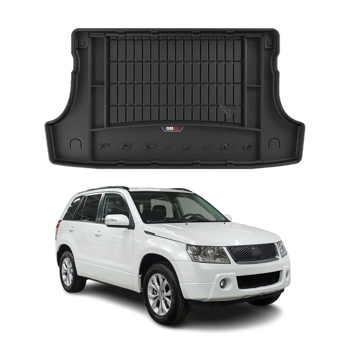 OMAC Premium Bandeja Maletero Alfombrilla para Suzuki Grand Vitara 2005-2014 TPE