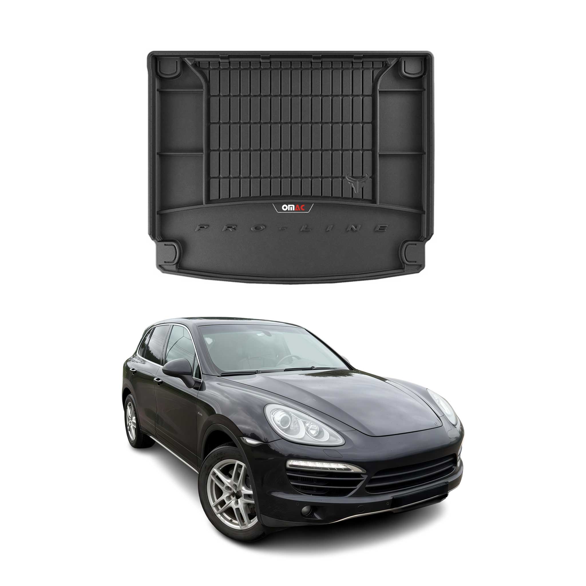 OMAC Premium Bandeja Maletero Alfombrilla para Porsche Cayenne 2010-2017 TPE