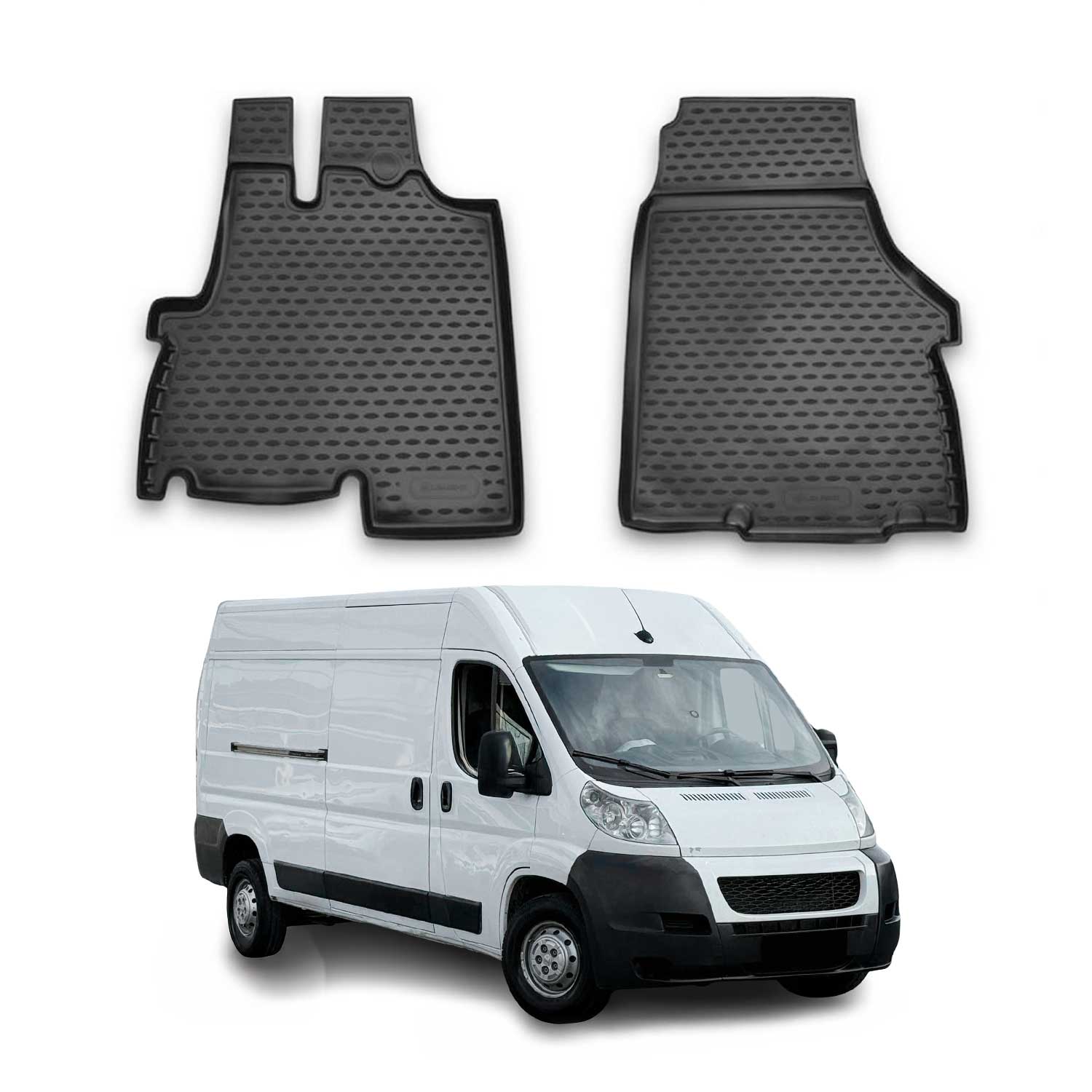 OMAC Alfombrillas De Coche para Peugeot Boxer 2006-2021 Negro Goma TPE 2Pza