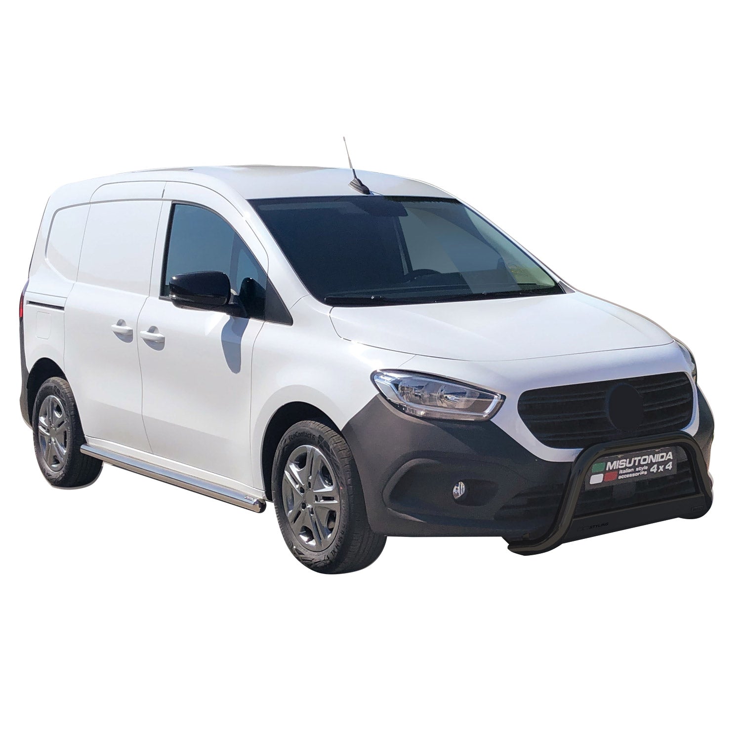 Bull Barra Frontal para Mercedes Citan L2 2021-2026 Negro Brillante Acero 1Pza