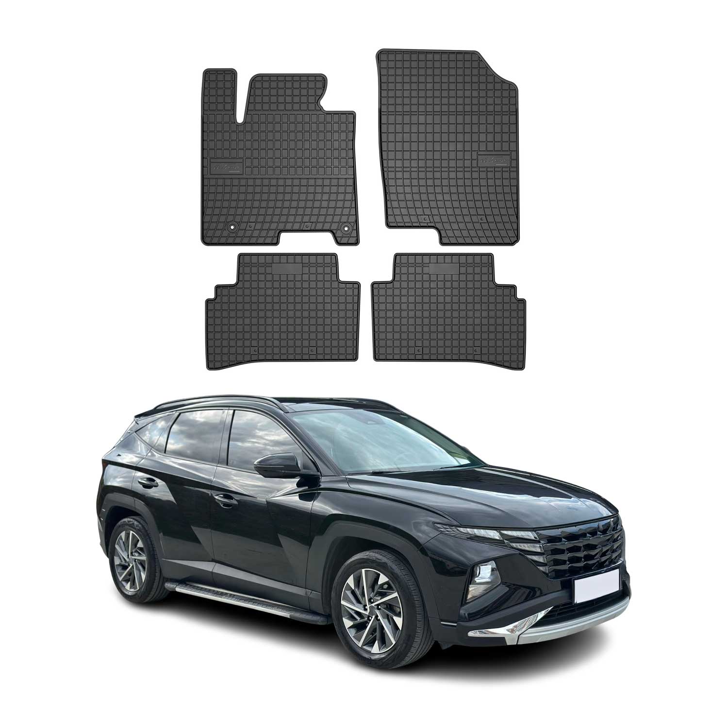 OMAC Alfombrillas De Coche para Hyundai Tucson 2020-2025 Negro Goma 4Pza