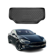 OMAC Bandeja Maletero Alfombrilla para Tesla Model S 2016-2020 AWD Negro Goma
