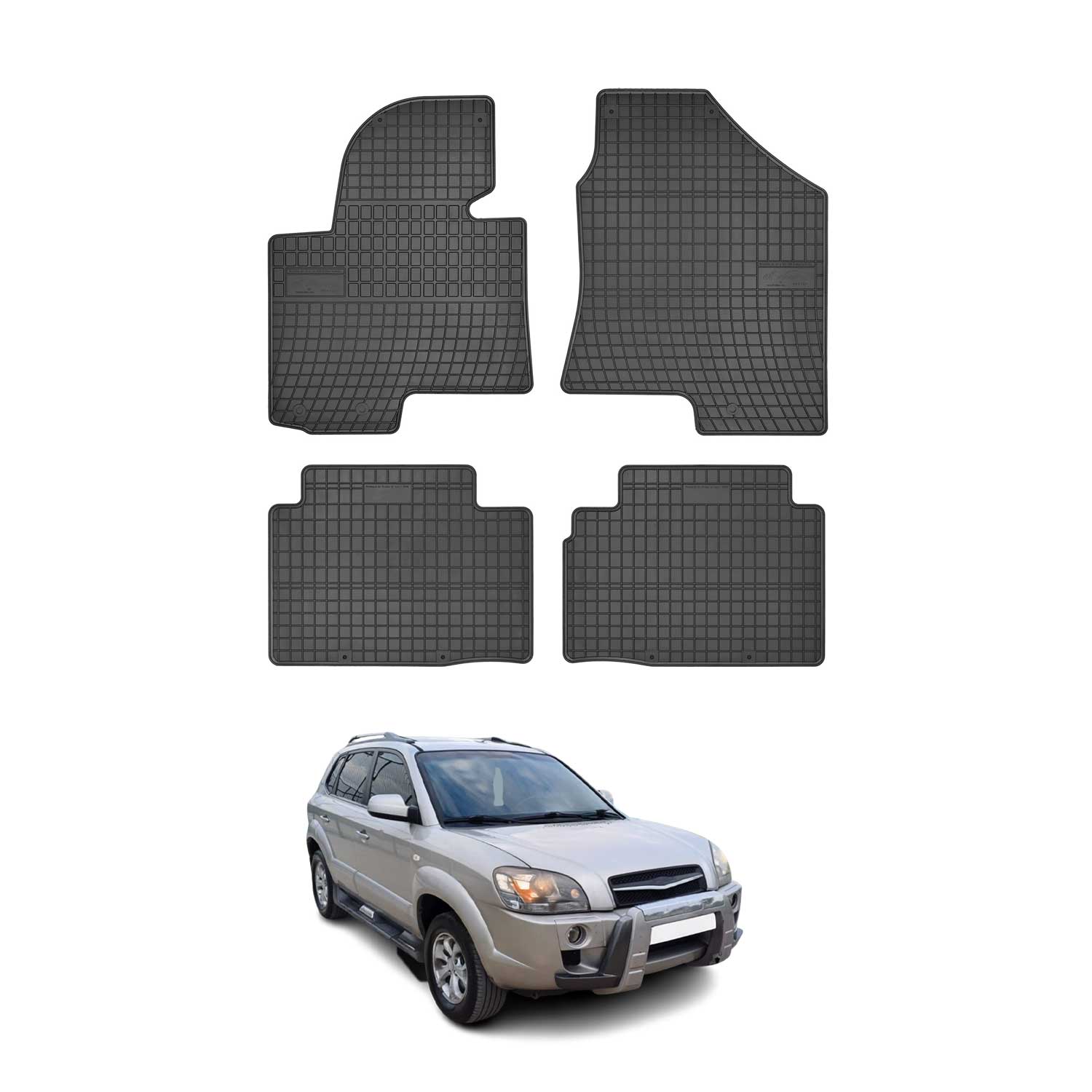 OMAC Alfombrillas De Coche para Hyundai ix35 2010-2015 Negro Goma 4Pza