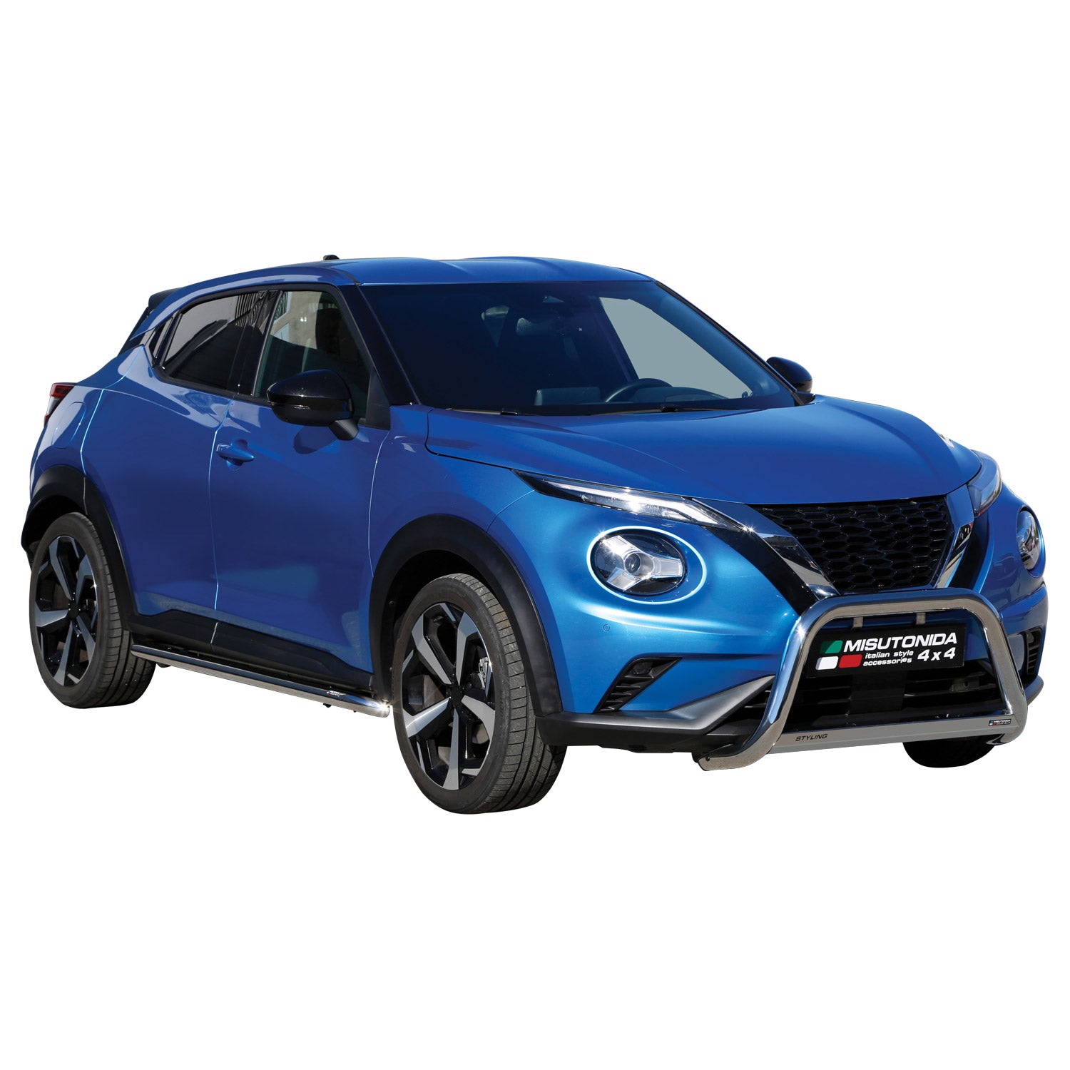 Bull Barra Frontal para Nissan Juke 2019-2026 Plata Brillante Acero 1Pza