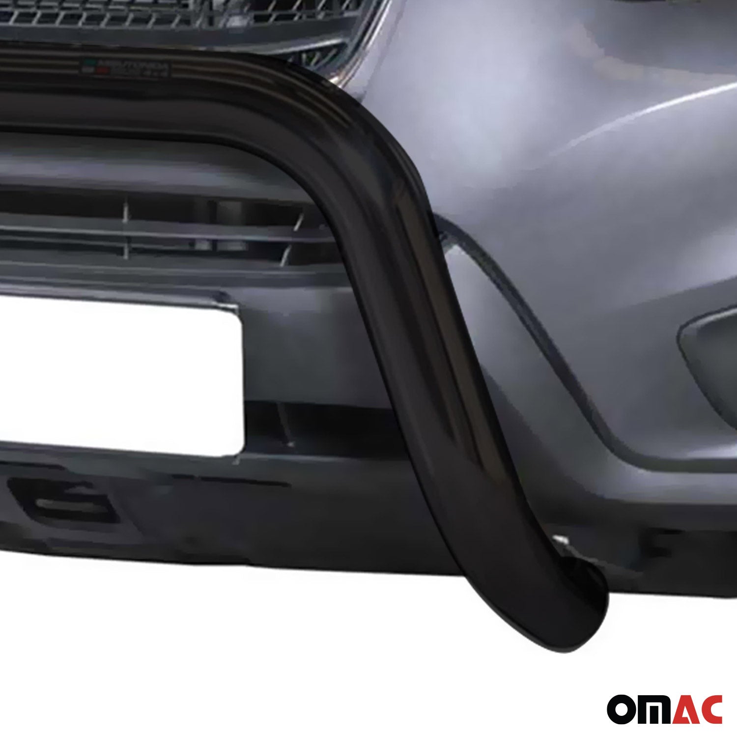 Bull Barra Frontal para Hyundai Santa Fe 2009-2012 Negro Brillante Acero 1Pza