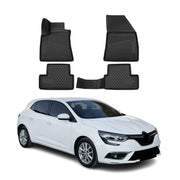 OMAC Alfombrillas De Coche para Renault Megane IV 2015-22 Hatchback Negro TPE 4x