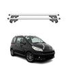 Menabo Barras Techo Coche Barra para Peugeot 1007 2005-2010 Gris Aluminio 2Pza