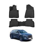 OMAC Alfombrillas De Coche para Hyundai Tucson 2015-2020 Negro Goma TPE 4Pza