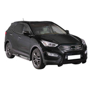 Bull Barra Frontal para Hyundai Santa Fe 2012-2015 Negro Brillante Acero