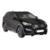 Bull Barra Frontal para Hyundai Santa Fe 2012-2015 Negro Brillante Acero