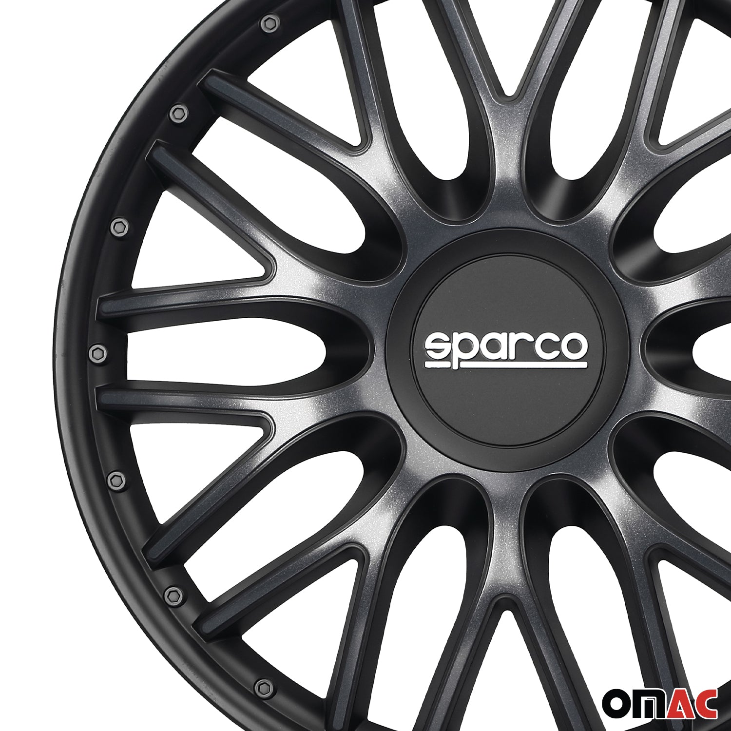 Sparco Roma Tapacubos 15 Pulgadas Universal Gris Negro ABS Plástico