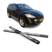 Par de Estribos Barras Laterales para Peugeot 4007 2008-2012 Negro Acero