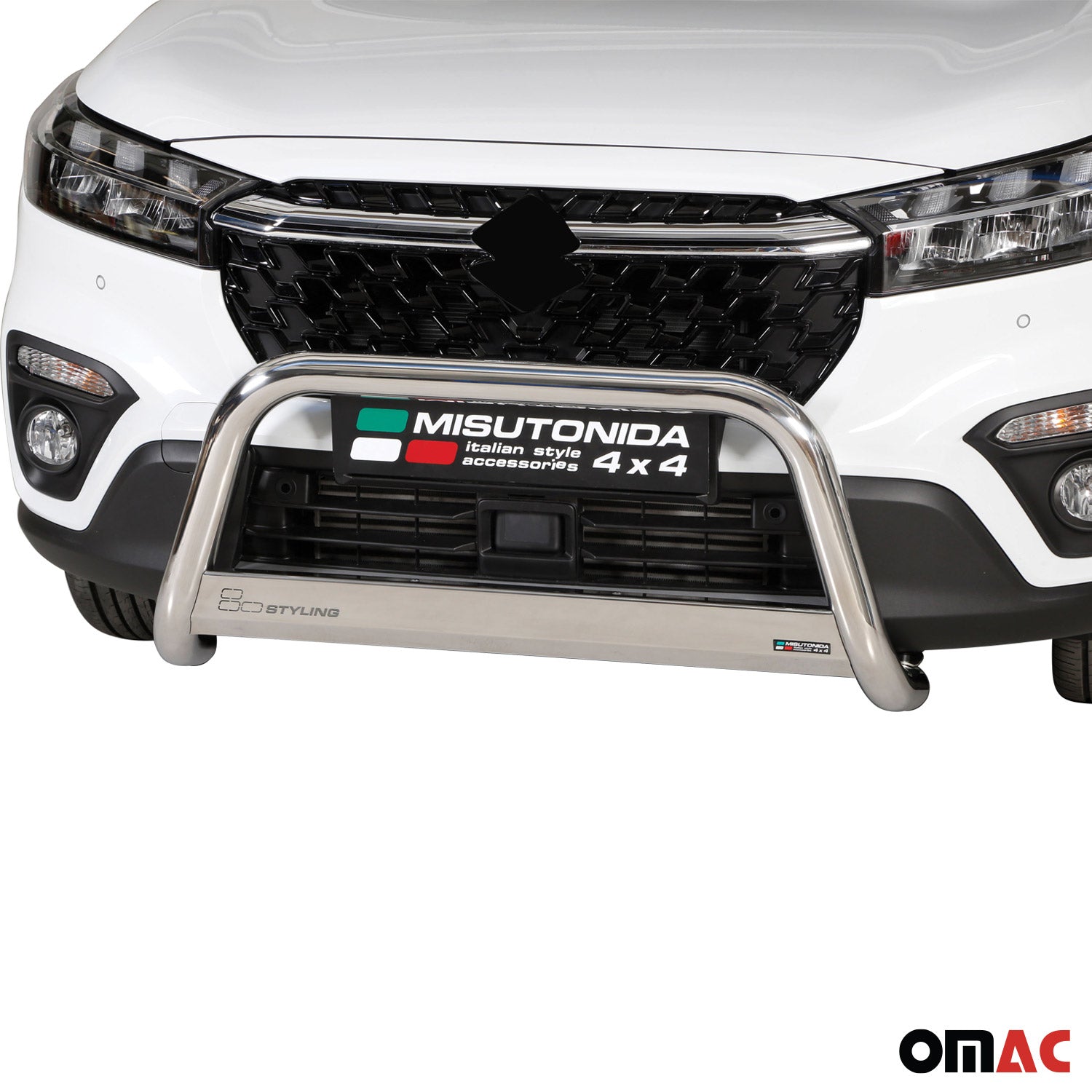 Bull Barra Frontal para Suzuki SX4 S-Cross Hybrid 2022-2025 Plata Acero