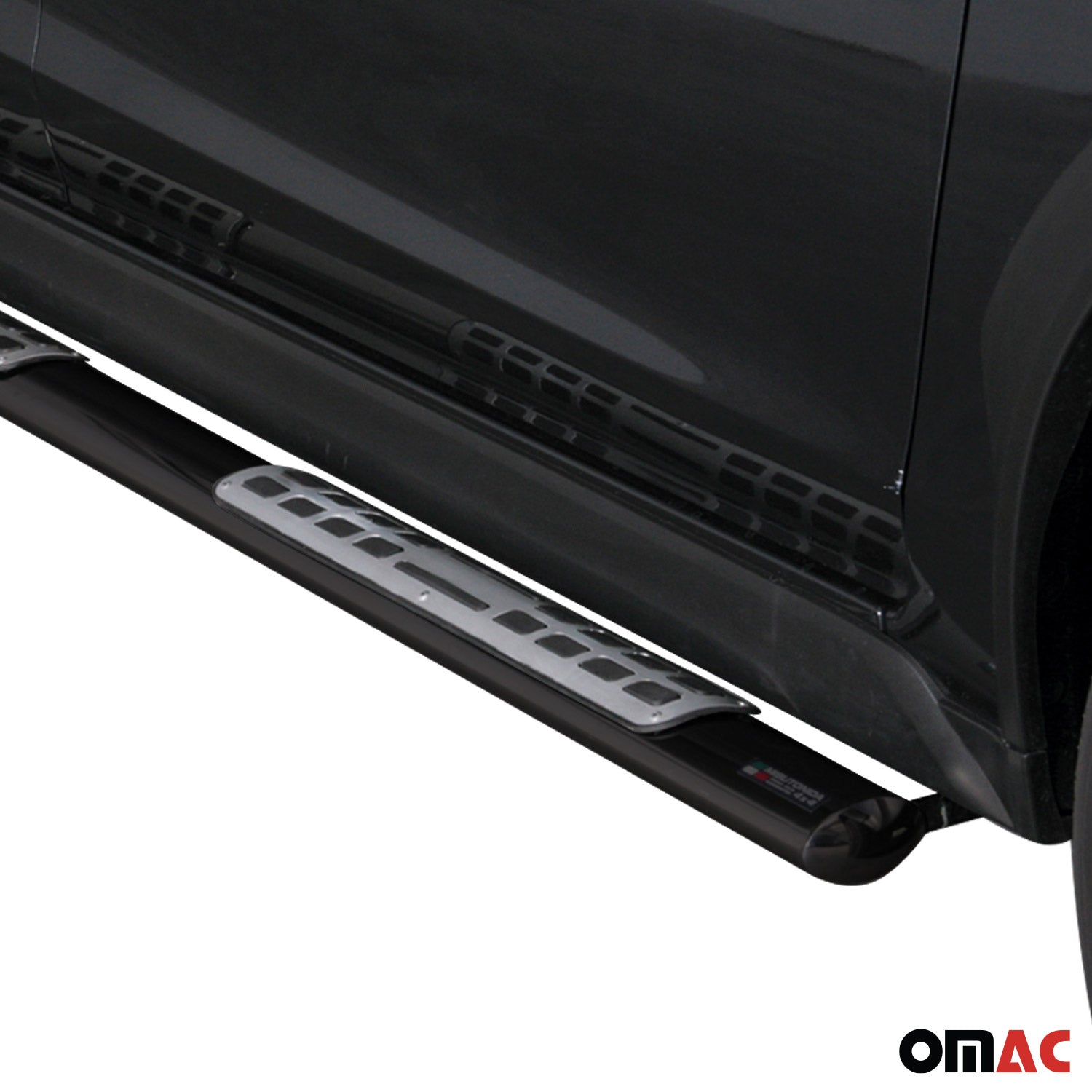 Par de Estribos Barras Laterales para Subaru XV 2012-2017 Negro Brillante Acero