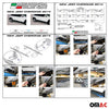 Par de Estribos Barras Laterales para Jeep Cherokee 2013-2018 Negro Acero