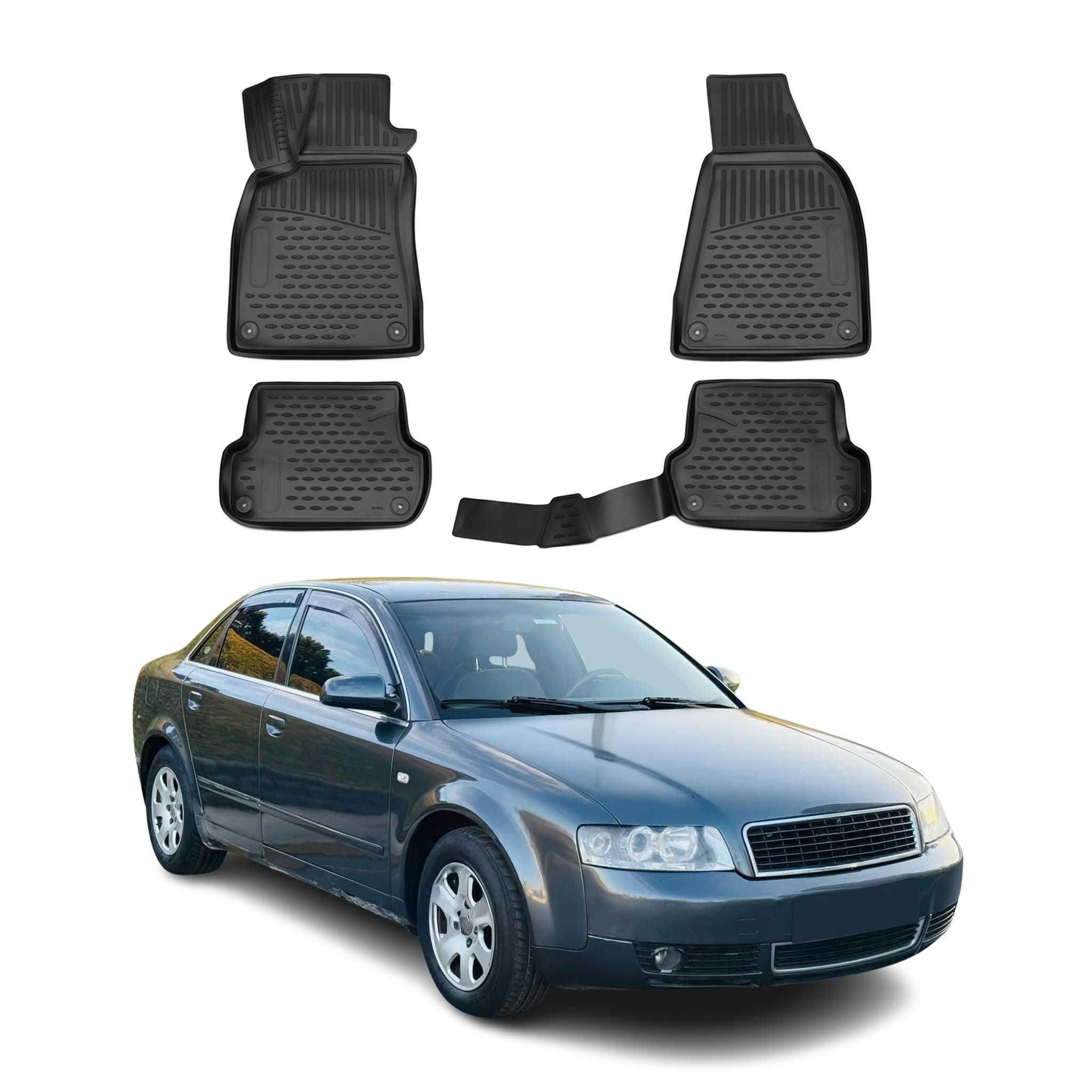 OMAC Alfombrillas De Coche para Audi A4 B6 B7 2000-2008 Sedán Familiar TPE 4x