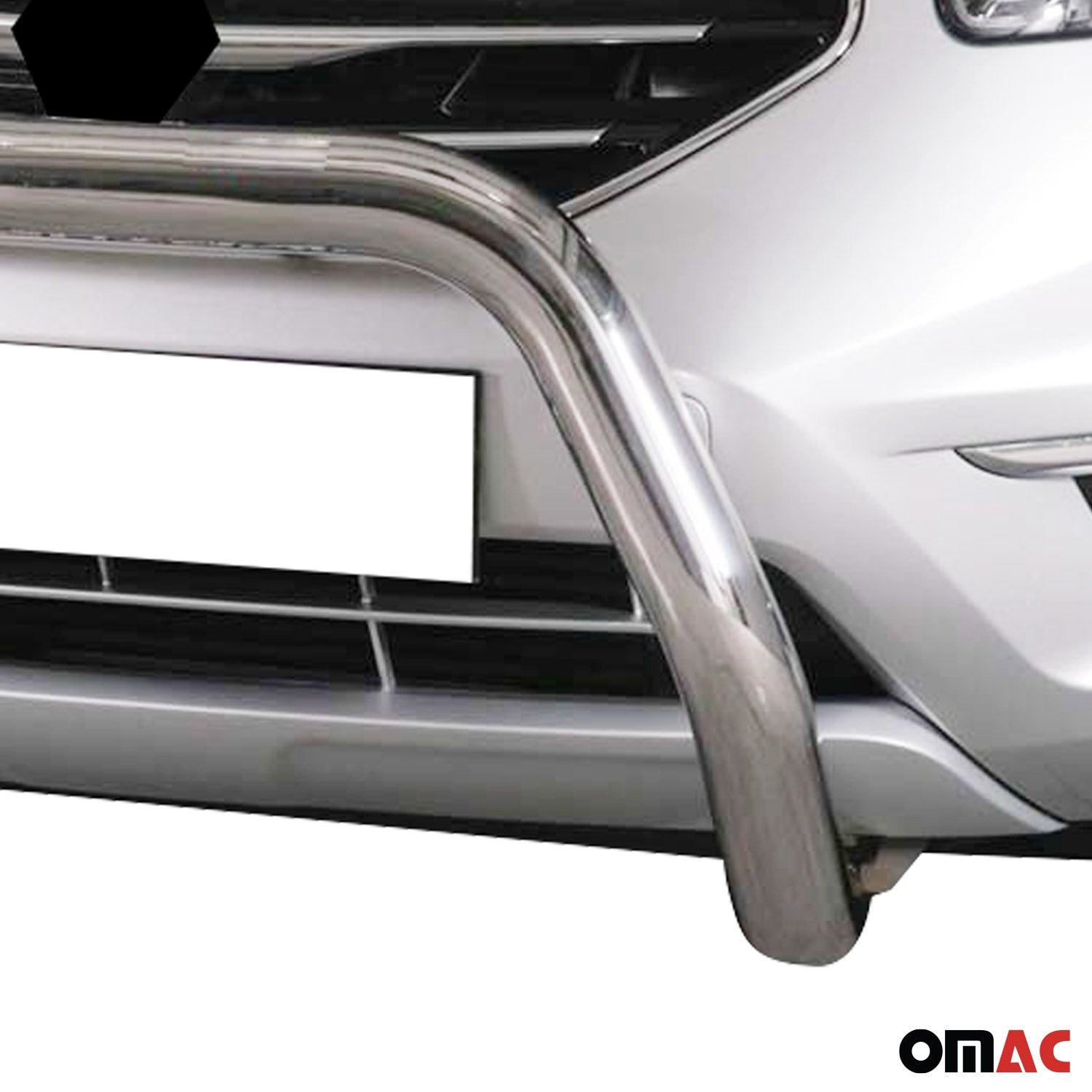 Bull Barra Frontal para Renault Koleos 2011-2013 Plata Brillante Acero 1Pza