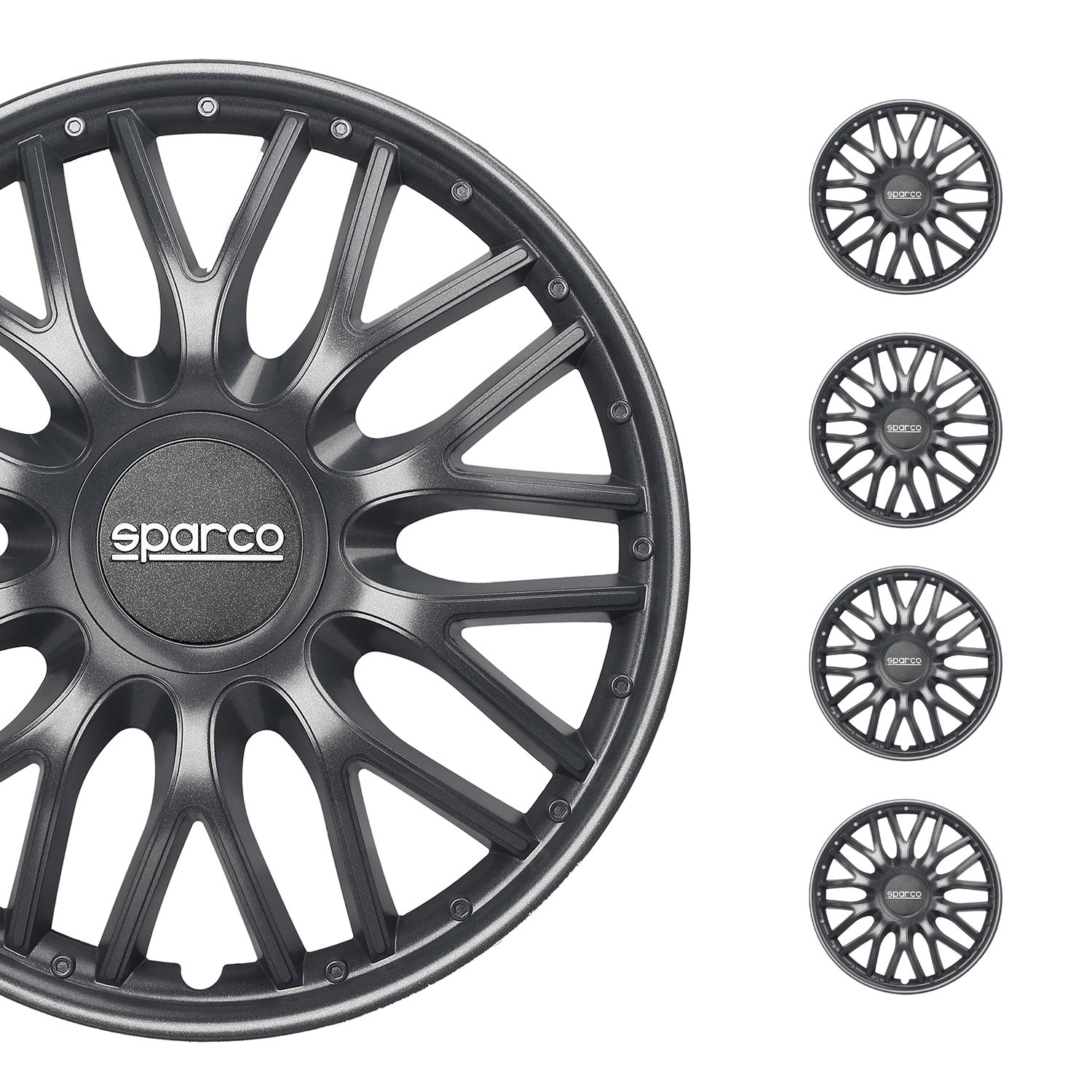 Sparco Roma Tapacubos 15 Pulgadas Universal Gris ABS Plástico