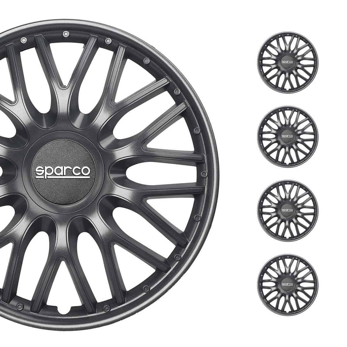 Sparco Roma Tapacubos 15 Pulgadas Universal Gris ABS Plástico