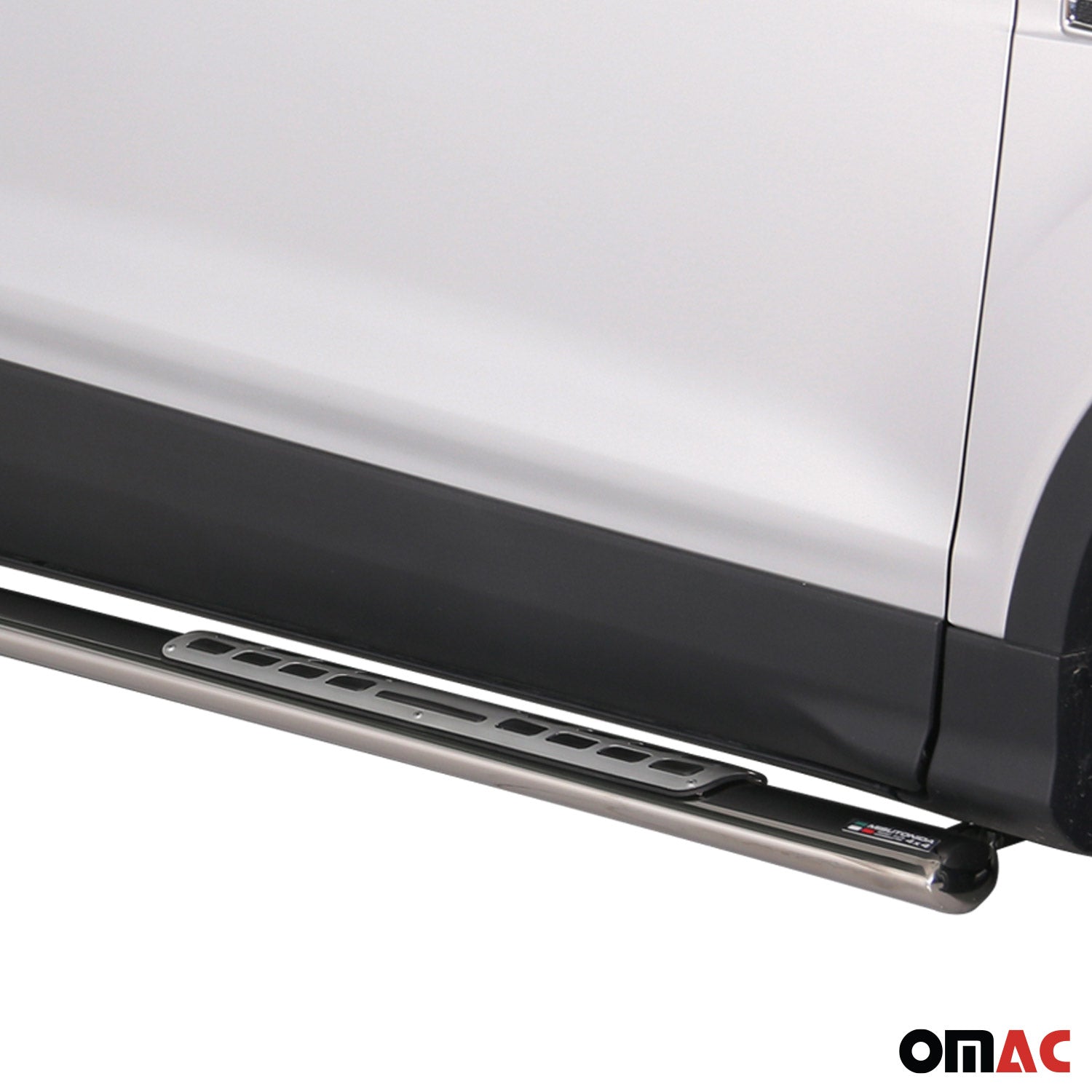 Par de Estribos Barras Laterales para Ford Kuga 2013-2016 Plata Acero 2x