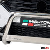 Bull Barra Frontal para VW T-Roc 2017-2025 Plata Brillante Acero 1Pza