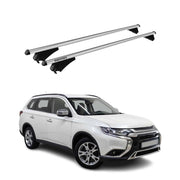 Menabo Barras de Techo Coche Baca para Mitsubishi Outlander PHEV 2014-2021 Gris