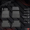 OMAC Premium Alfombrillas De Coche para Ford Puma 2019-2025 Negro TPE Goma 4Pza