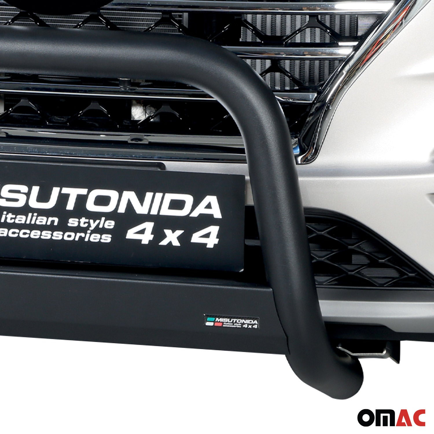 Bull Barra Frontal para Hyundai Tucson 2018-2021 Negro Brillante Acero