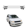 Menabo Barras de Techo Baca para Mitsubishi Chariot Grandis 1997-2003 Gris Alu