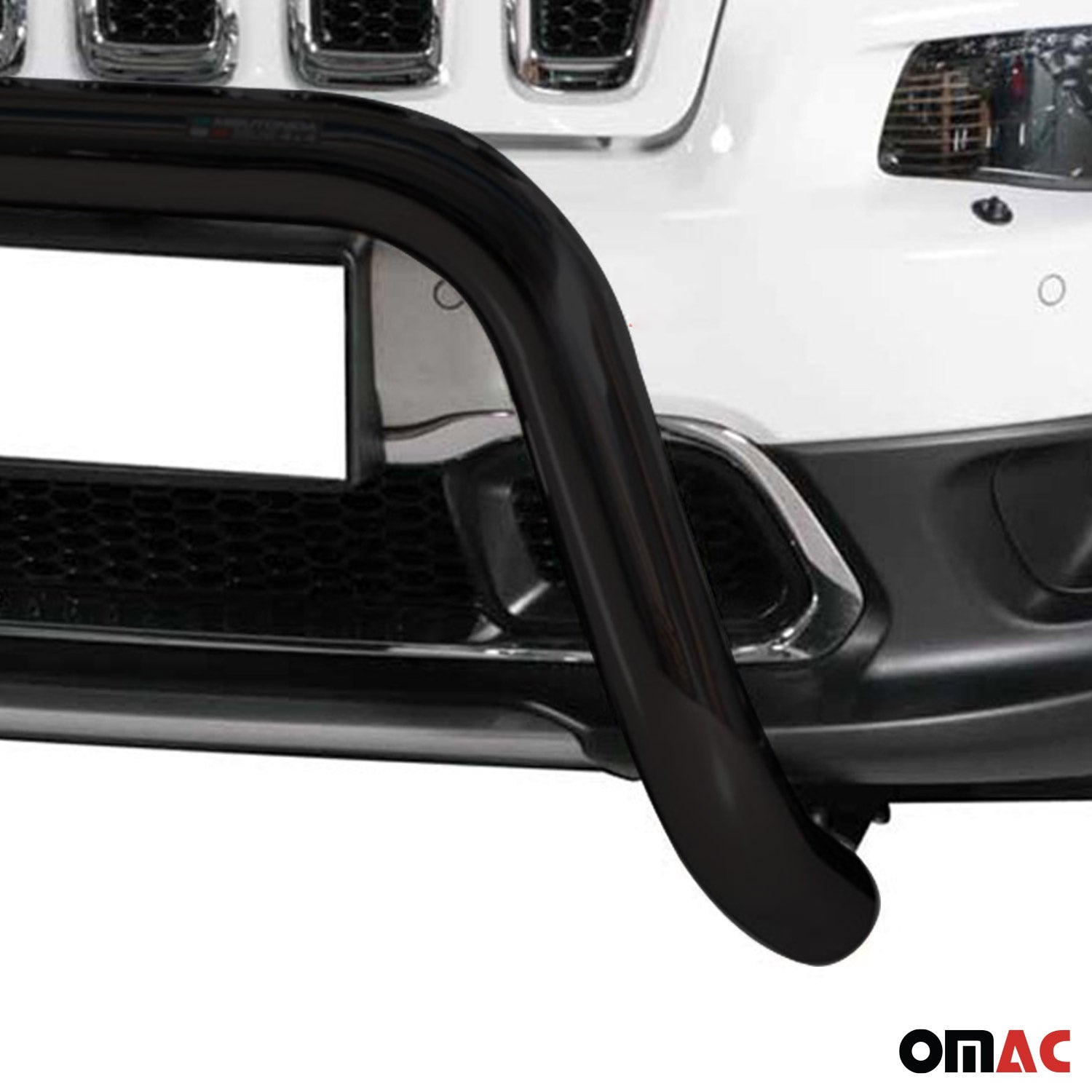 Bull Barra Frontal para Jeep Cherokee 2013-2018 Negro Brillante Acero 1Pza