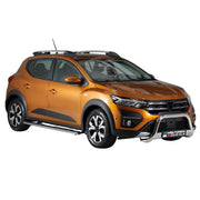 Bull Barra Frontal para Dacia Sandero Stepway 2021-2025 Plata Brillante Acero