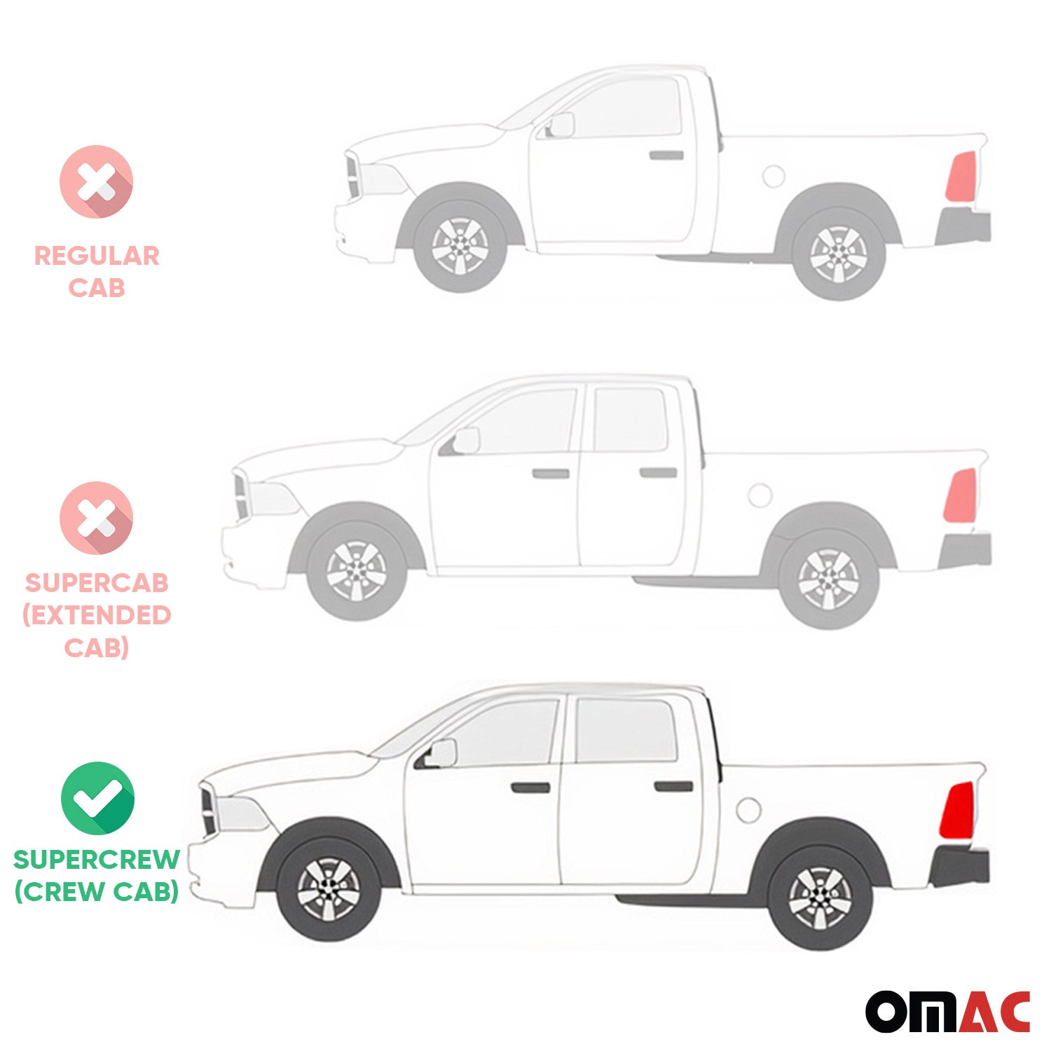 OMAC Alfombrillas De Coche para Ford Ranger TKE 2011-2024 4 puertas Negro Goma TPE 4Pza