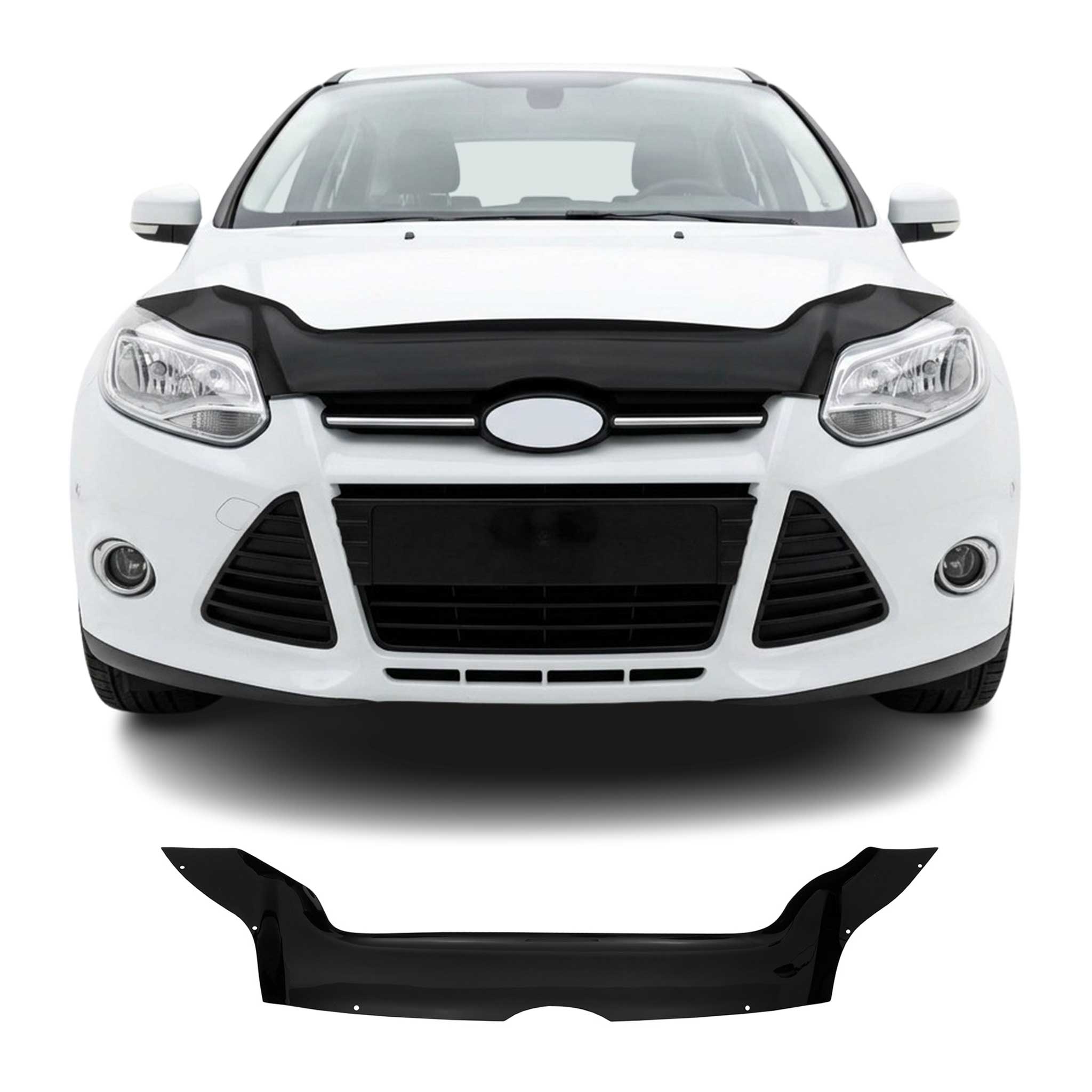 Deflector de Capó para Ford Focus 2010-2015 Oscuro Brillante Acrílico