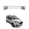 Menabo Barras de Techo Baca para Ford Transit Courier 2014-2025 Gris Aluminio 2x