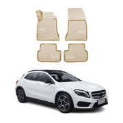 OMAC Alfombrillas De Coche para Mercedes GLA Class 2013-2025 Beige Goma TPE 4Pza