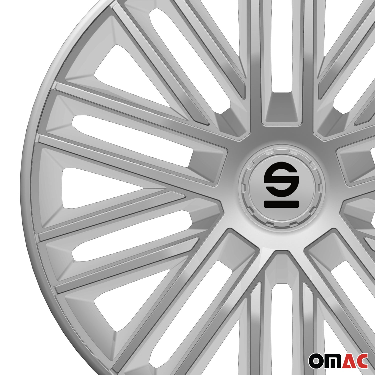 Sparco Tapacubos 15 Pulgadas Universal Negro Rojo ABS Plástico