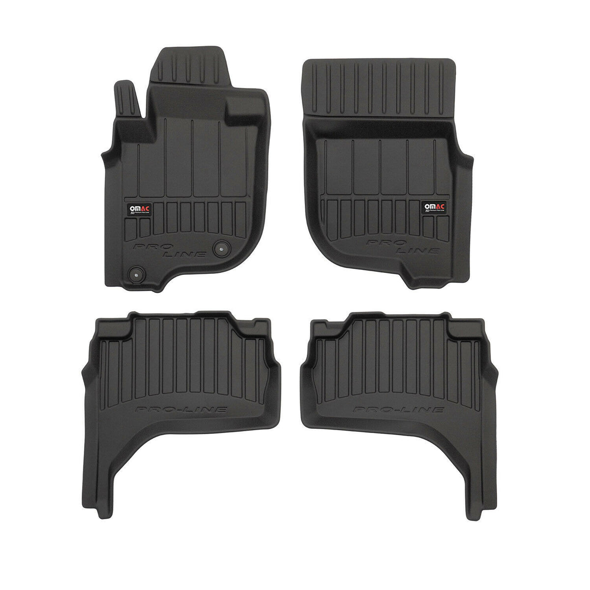 OMAC Premium Alfombrillas De Coche para Mitsubishi L200 2019-2025 TPE Goma 4x