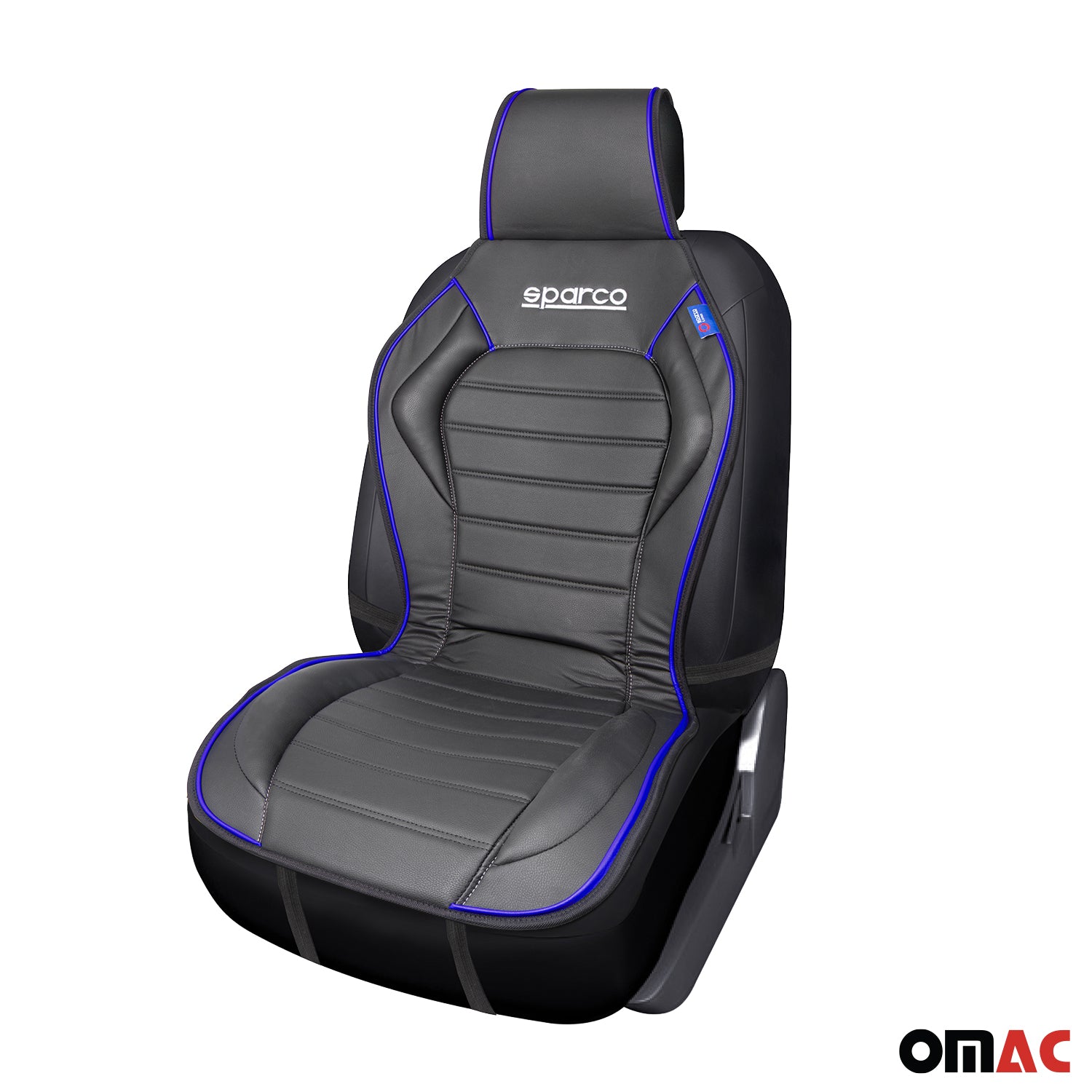 Sparco Funda de Asiento para Automóvil Universal Negro&Azul