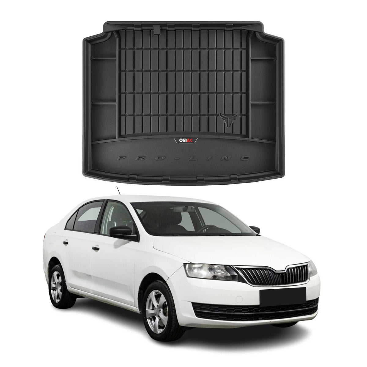 OMAC Premium Bandeja Maletero Alfombrilla para Skoda Rapid Spaceback 2013-2019