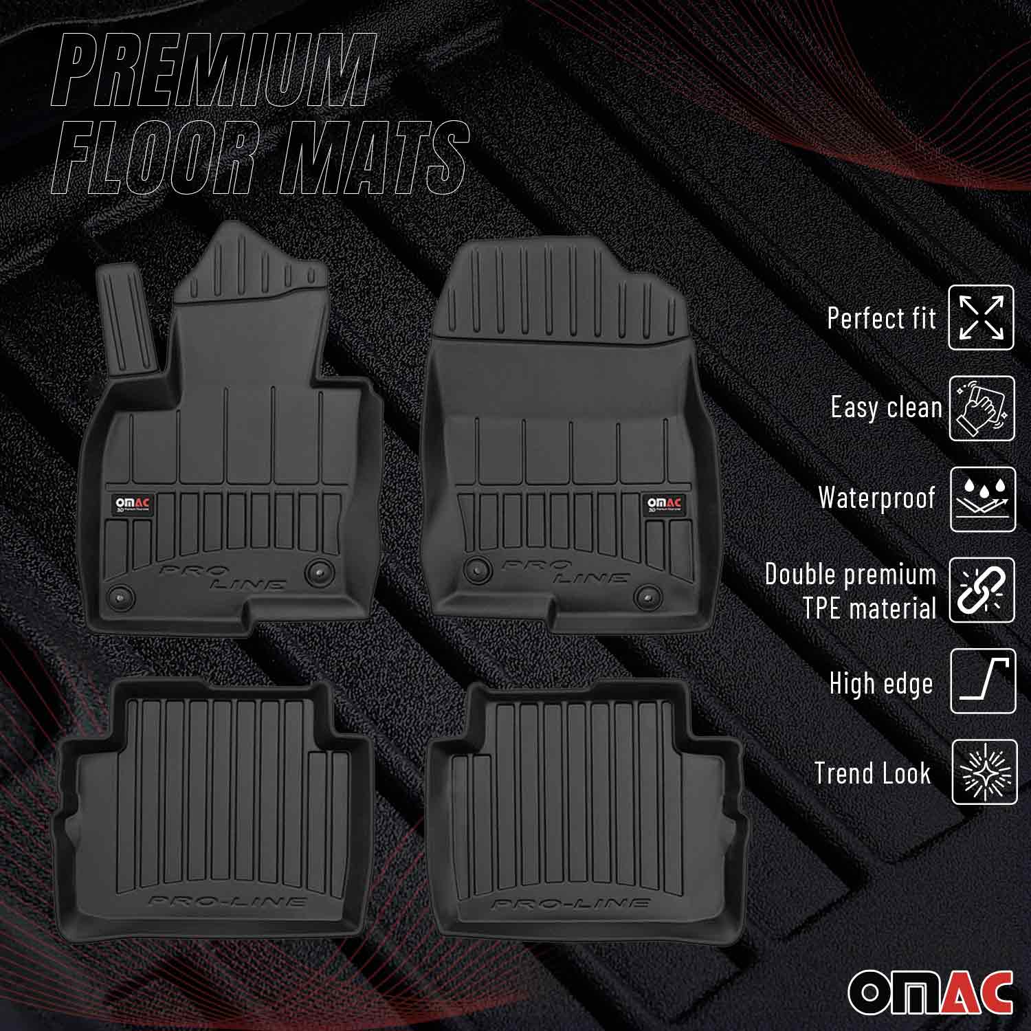 OMAC Premium Alfombrillas De Coche para Mazda CX-5 2017-2025 Negro TPE Goma 4Pza