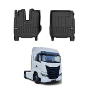 OMAC Premium Alfombrillas De Coche para Iveco S-Way 2019-2026 Negro TPE Goma 2x