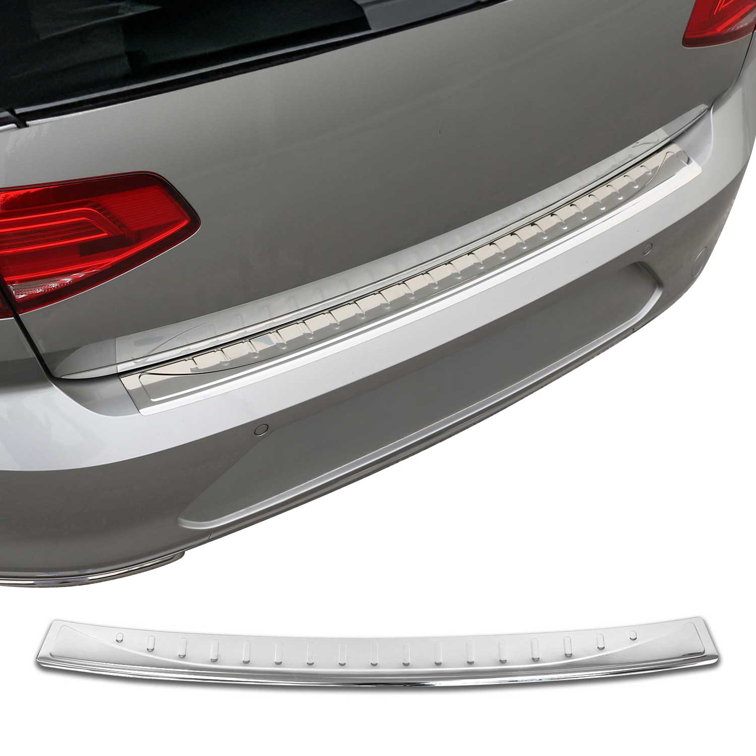 Protector Parachoques para VW Passat B8 Familiar Alltrack 2014-2025 Plata Acero