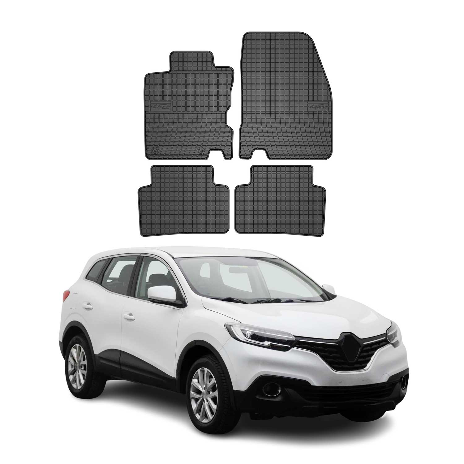 OMAC Alfombrillas De Coche para Renault Kadjar 2015-2018 Negro Goma 4Pza