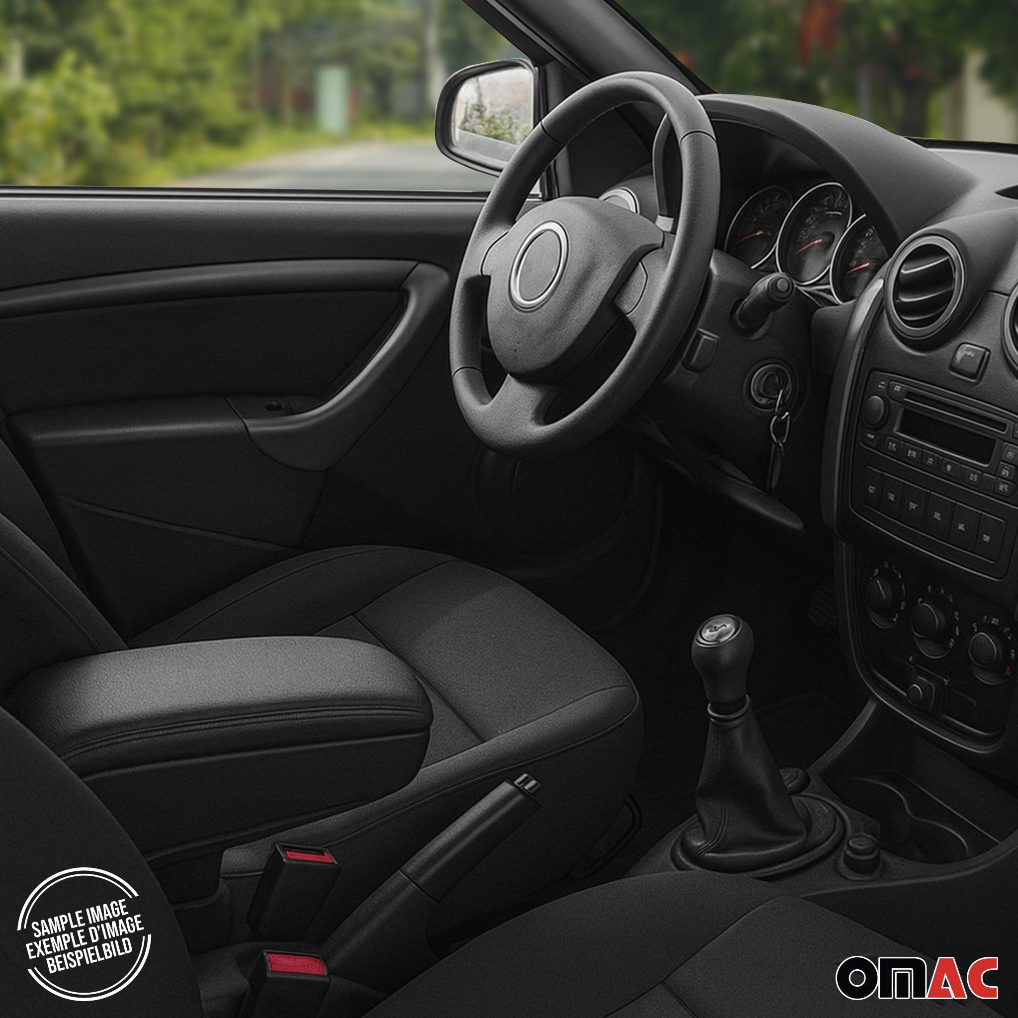 Negro Reposabrazos Consola para VW Caddy 2003-2020 Negro PU Cuero Plástico 1Pza