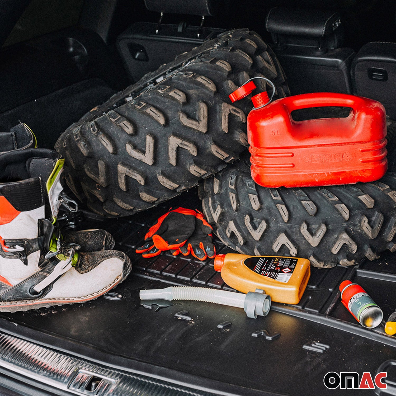 OMAC Premium Bandeja Maletero Alfombrilla para Skoda e-Citigo 2019-2025 TPE