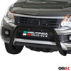 Bull Barra Frontal para Fiat Fullback 2016-2019 Negro Brillante Acero 1Pza