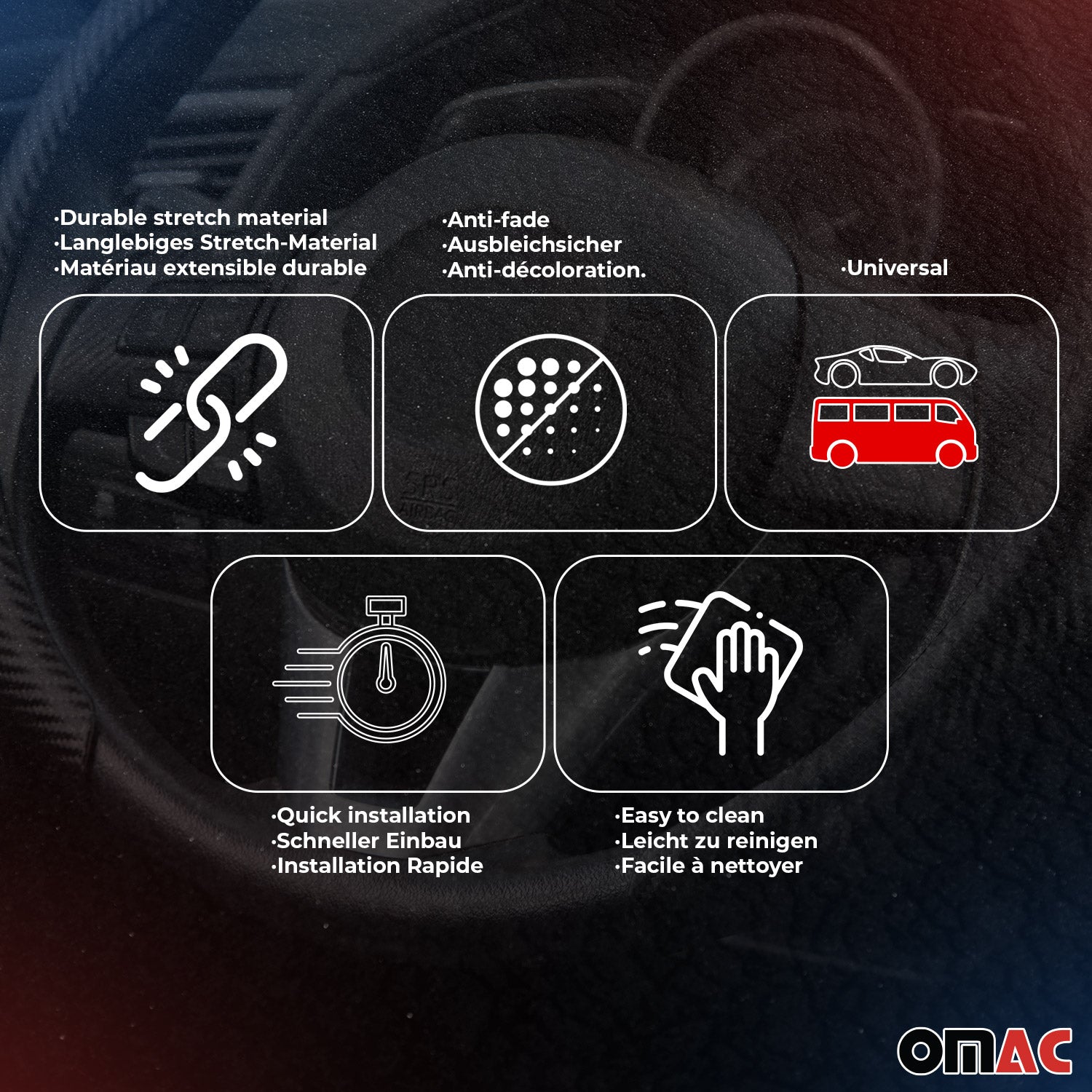 Sparco Cubierta de Vuero de Para Volante de Automóvil Universal Gris