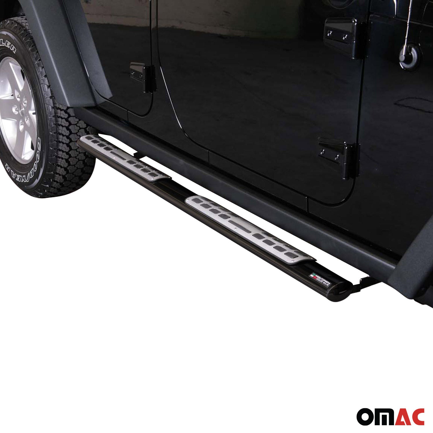 Par de Estribos Barras Laterales para Jeep Wrangler 2011-2017 Negro Acero